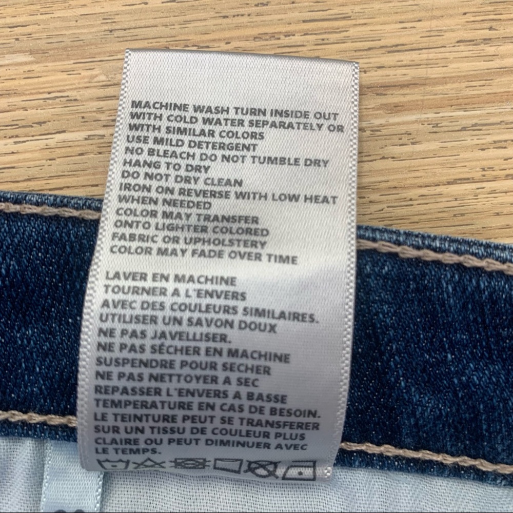 La’gence High Line hi rise skinny medium wash distressed chewed hem women sz 28 - Picture 10 of 10